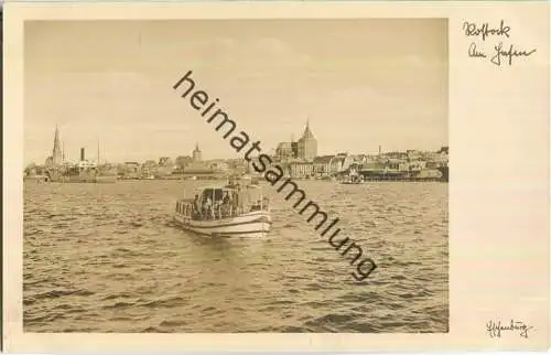 Rostock - Hafen - Foto-Ansichtskarte 30er Jahre - Verlag Karl Eschenburg Warnemünde