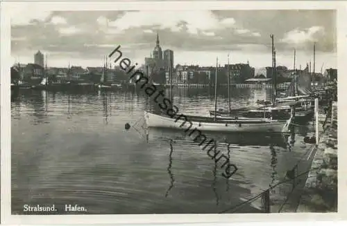 Stralsund - Hafen - Foto-Ansichtskarte 30er Jahre - Verlag I. Wollstein Berlin