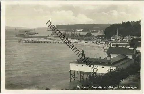 Ostseebad Sassnitz - Hafenanlagen - Foto-Ansichtskarte 30er Jahre - Verlag Hermann Marre Berlin