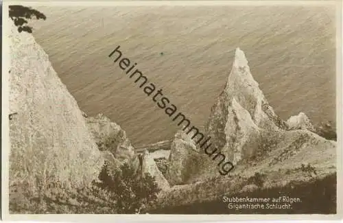 Insel Rügen - Stubbenkammer - Gigantische Schlucht - Foto-Ansichtskarte 30er Jahre - Verlag Kurt Marre Berlin