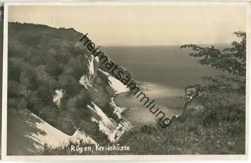 Insel Rügen - Kreideküste - Foto-Ansichtskarte 30er Jahre - Verlag Photohaus Voss Binz
