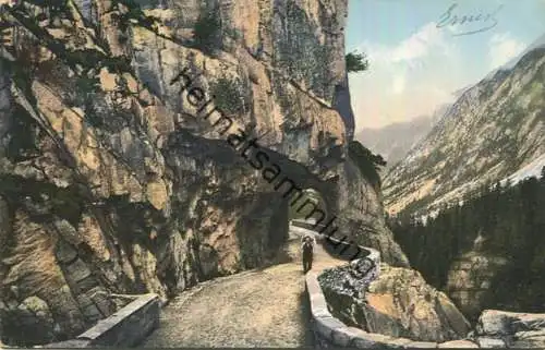 Grimselstrasse beim Handeggfall - Verlag Chr. Brennenstuhl Meyringen gel. 1908