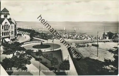 Insel Rügen - Binz - Promenade - Foto-AK 30er Jahre - Verlag Geyer & Co Breslau