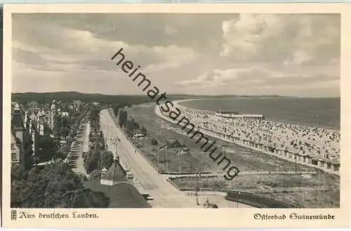 Swinemünde - Promenade - Foto-Ansichtskarte 30er Jahre - Verlag Carl Friedrich Fangmeier Magdeburg