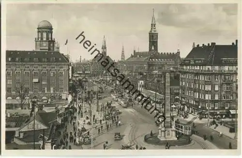 Kobenhavn - Vesterbrogade - Strassenbahn - Foto-Ansichtskarte 30er Jahre - Verlag Alex Vincent