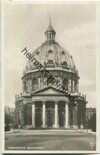 Kobenhavn - Marmorkirken - Foto-Ansichtskarte 30er Jahre - Verlag Ove Lütken Kobenhavn