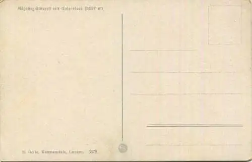 Nägelisgrätliseeli mit Galenstock - Verlag E. Goetz Luzern