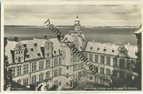 Helsingor - Kronborg - Udsigt over Öresund til Sverrig - Foto-AK 30er Jahre - Verlag Kai Brammer Helsingor