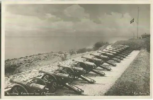 Helsingor - Kronborg - Kanonerne paa Sobatterie - Foto-AK 30er Jahre - Verlag Kai Brammer Helsingor