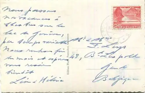 Chexbres et les Alpes - Foto-AK - Edition Perrochet Lausanne gel.