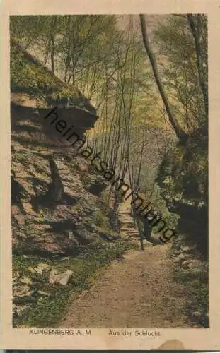 Klingenberg am Main - Aus der Schlucht - Verlag C. Samhaber Aschaffenburg