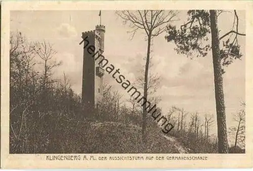 Klingenberg am Main - Der Aussichtsturm auf der Germanenschanze - Verlag C. Samhaber Aschaffenburg