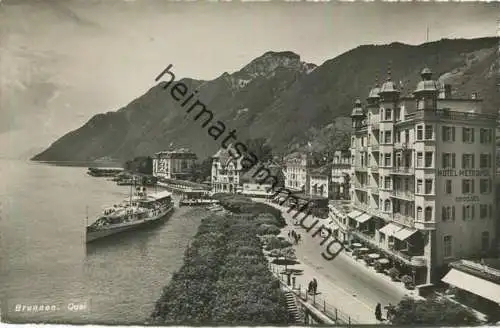 Brunnen - Quai - Foto-AK - Verlag Photoglob-Wehrli AG Zürich gel. 1947