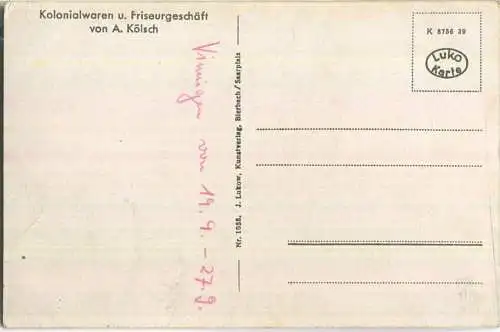 Winningen - Kolonialwaren und Friseurgeschäft von A. Kölsch - Maggi - Verlag J. Lukow Bierbach