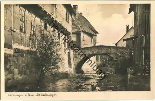 Schleusingen - Alt-Schleusingen - Foto-Ansichtskarte - Verlag Straub & Fischer Meiningen