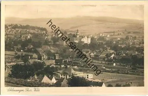 Schleusingen - Bahnanlagen - Foto-Ansichtskarte - Verlag Straub & Fischer Meiningen