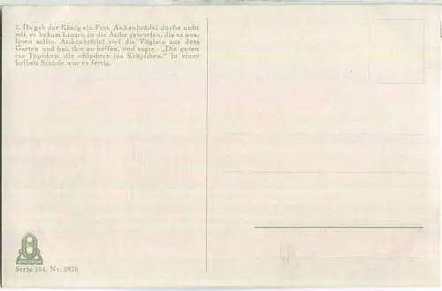 Aschenbrödel - Brüder Grimm - Künstlerkarte signiert O. Kubel - Verlag Uvachrom Serie 154 Nr. 3875