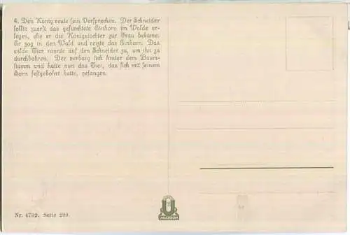 Das tapfere Schneiderlein - Brüder Grimm - Künstlerkarte signiert G. Hinke - Verlag Uvachrom Serie 299 Nr. 4779
