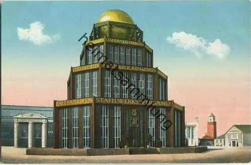 Internationale Baufachausstellung mit Sonderausstellungen - Leipzig 1913 - Pavillon des Stahlwerksverbands