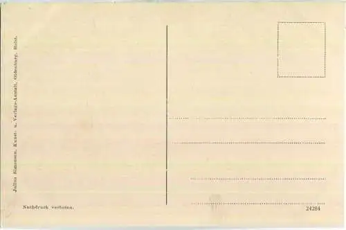 Postkarte mit Landkarten-Motiv Plönersee Dieksee Kellersee Behlersee etc. - Verlag Julius Simonsen Oldenburg