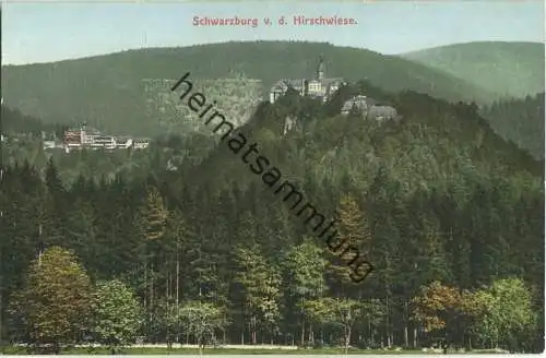 Schwarzburg von der Hirschwiese - Verlag Richard Zieschank Ronneburg