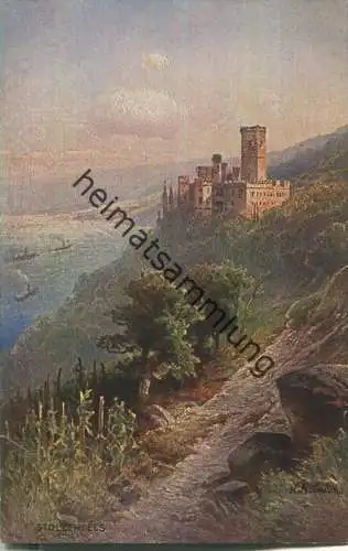 Schloss Stolzenfels - Astudin-Künstlerkarte - Verlag Hoursch & Bechstedt Köln