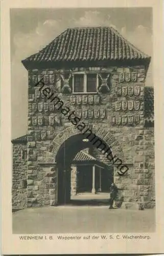 Weinheim - Wappentor auf der WSC Wachenburg - Verlag Hans Braun Weinheim