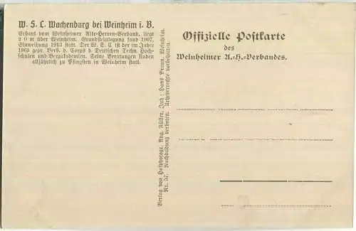 Weinheim - Wappentor auf der WSC Wachenburg - Verlag Hans Braun Weinheim