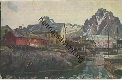 Fra Svolvaer - Künstlerkarte Th. Holmboe - Eneret Mittet & Co.