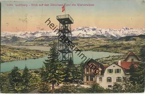 Uetliberg - Blick auf den Zürichsee und die Glarneralpen