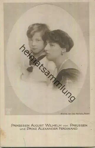 Prinzessin August Wilhelm von Preussen und Prinz Alexander Ferdinand - Phot. Udo Mertens Posen (G1258y)*