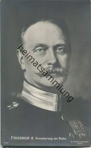 Friedrich II. Grossherzog von Baden - Künstlerkarte R. Strassburger Karlsruhe - Verlag Geschwister Moos Karlsruhe