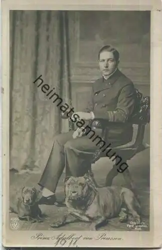 Prinz Adalbert von Preussen - Phot. Ferd. Urbahns Kiel - Verlag Gustav Liersch Berlin - Hunde