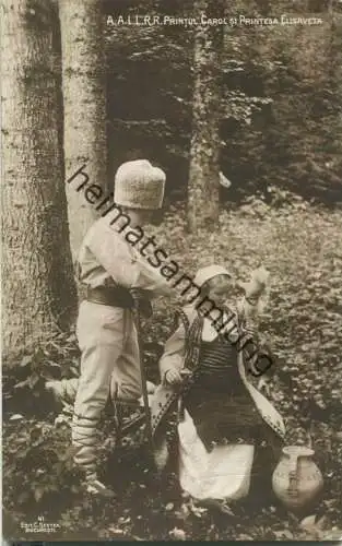 Printul Carol si Printesa Elisaveta - Edit. C. Sfetea Bucuresti - Colectia A. Brand Sinaia