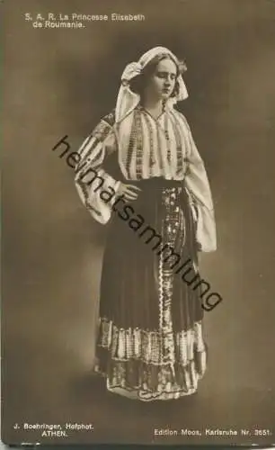S.A.R. La Princesse Elisabeth de Roumaine - Phot. J. Boehringer Athen - Edition Moos Karlsruhe