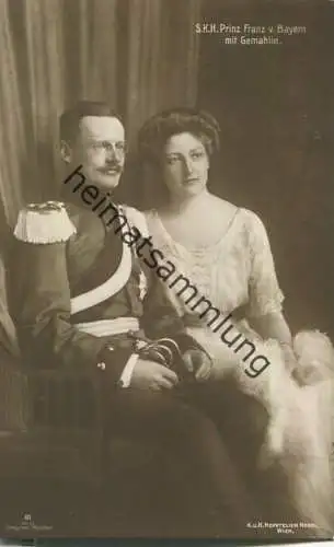 Prinz Franz von Bayern mit Gemahlin Prinzessin Isabella von Croy - Phot. Kosel Wien - Verlag Percy Hein München