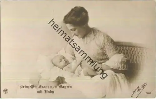 Prinzessin Franz von Bayern mit Baby - Phot. Elvira München - Verlag NPG