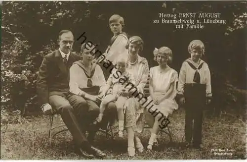 Herzog Ernst August zu Braunschweig und Lüneburg mit Familie - Phot. und Verlag Dora Tarnke Braunschweig