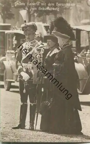 Unsere Kaiserin mit dem Herzogpaar von Braunschweig - Phot. Selle & Kuntze Niederastroth Potsdam