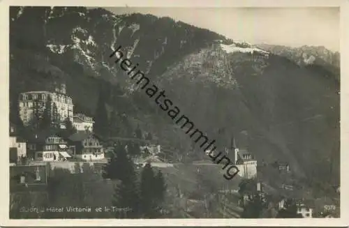 Glion - Hotel Victoria et le Temple - Foto-AK - Edition Perrochet-Matile Lausanne