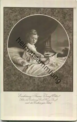 Erzherzog Franz Josef Otto - Sohn des Erzherzogs Karl Franz Josef und der Erzherzogin Zita - Phot. H. C. Kosel Wien