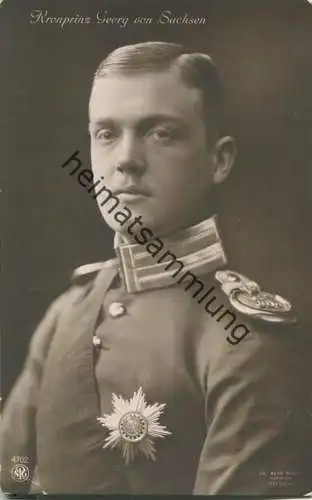 Kronprinz Georg von Sachsen - Phot. Franz Hahn Dresden - Verlag NPG