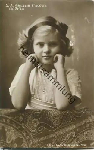 S.A. Princesse Theodora de Grece - Prinzessin Theodora von Griechenland - Edition Moos Karlsruhe
