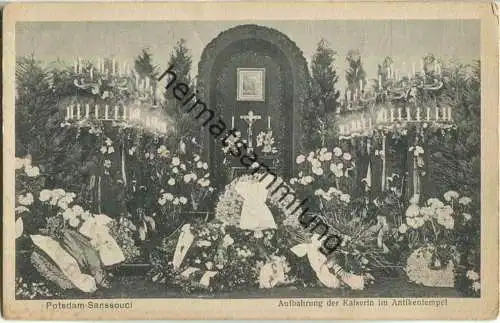 Potsdam Sanssouci - Aufbahrung der Kaiserin im Antiken Tempel - Phot. G. Berger Potsdam