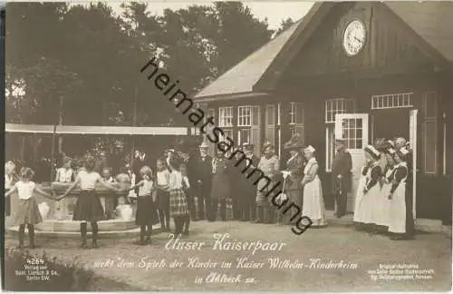 Kaiser Wilhelm-Kinderheim in Ethelbeck - Unser Kaiserpaar - Phot. Selle-Kuntze-Niederastroth Potsdam