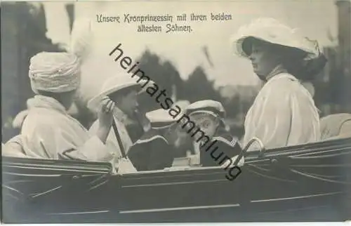 Unsere Kronprinzessin mit ihren beiden ältesten Söhnen - Verlag Gustav Liersch Berlin