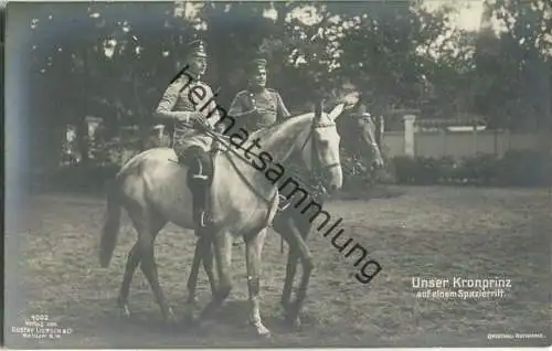 Unser Kronprinz auf einem Spazierritt - Verlag Gustav Liersch & Co. Berlin