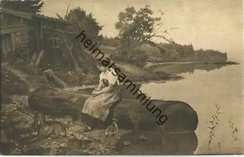 Abendidylle - Künstlerkarte A. Dieffenbacher