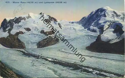 Monte Rosa und Lyskamm - Edition Societe Graphique Neuchatel gel. 1950