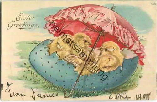 Easter Greetings - Prägedruck